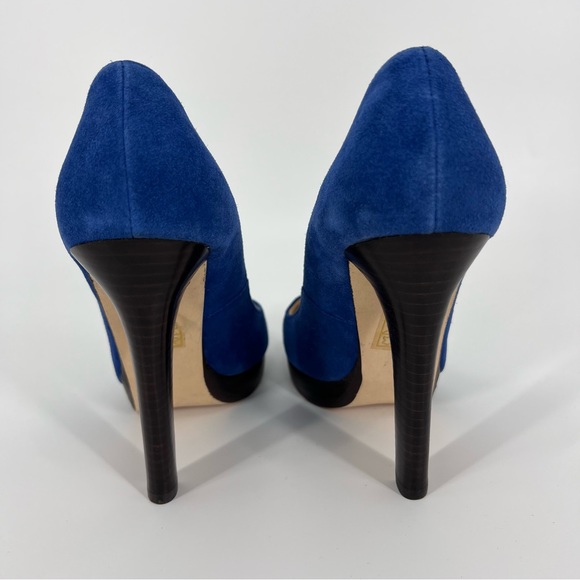 N.Y.L.A blue Jacie shoe high heel size 6.5 leather upper - Picture 7 of 10